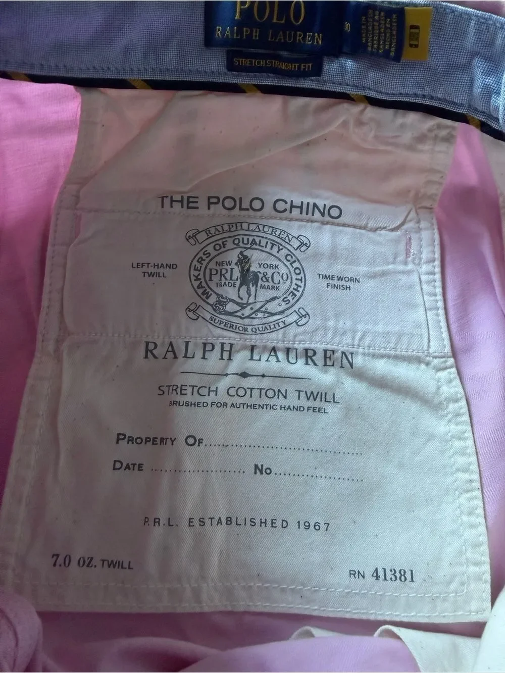 Polo Ralph Lauren Stretch Straight Fit Chino Shorts Pink Size 30 NWT